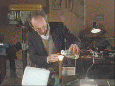 Tim boils water on a halogen bulb
